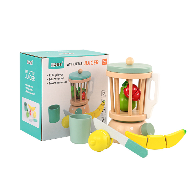 Picture of New wooden play house juicer children's simulation juicer parent-child interaction baby sharing toy kindergarten