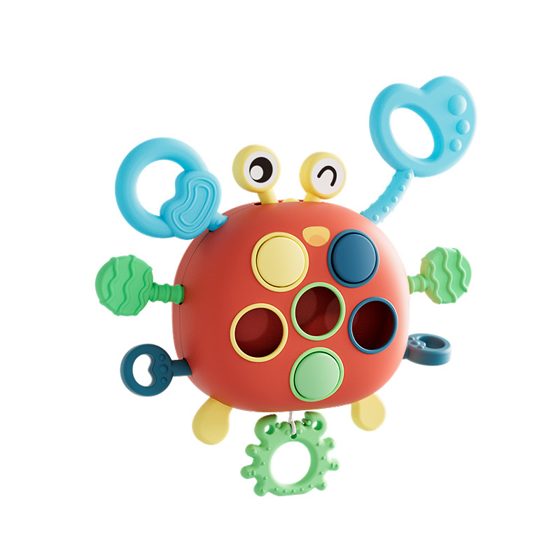 Picture of Cross-border Children's Press twist toy finger fine training baby puzzle early education crab pumping