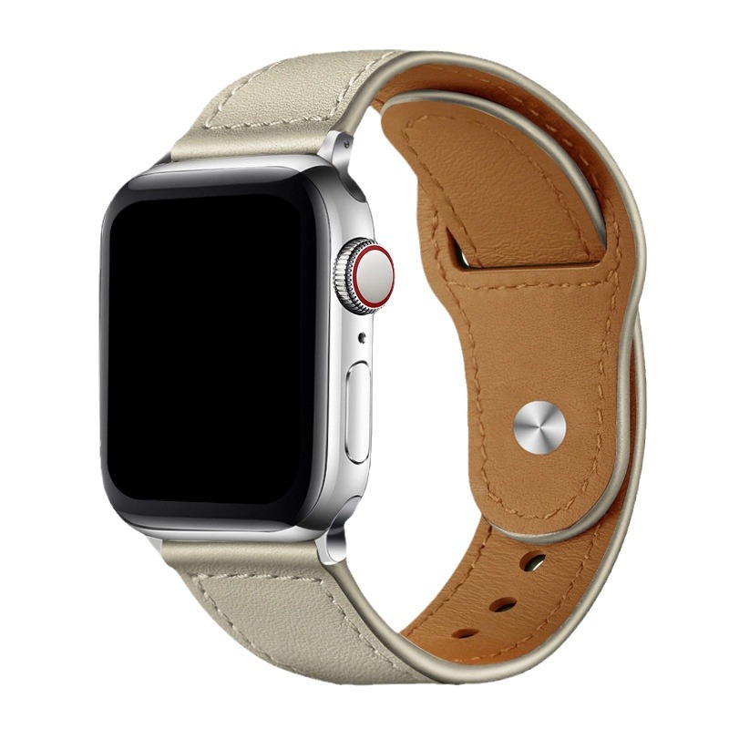 Picture of Suitable for Apple Huawei Watch Strap Applewatch Smart Watch Retro Business First Layer Genuine Leather iWatch Buckle