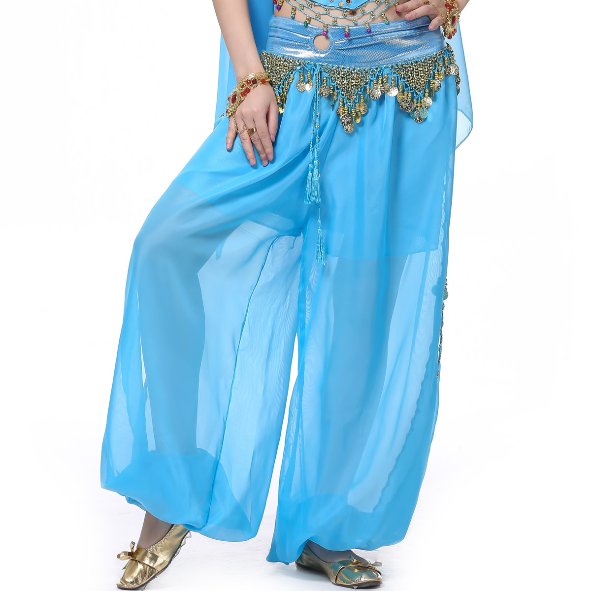 Picture of Dancer Ring Lanterns Belly Dance Performance Dance Pants Belly Dance Pants