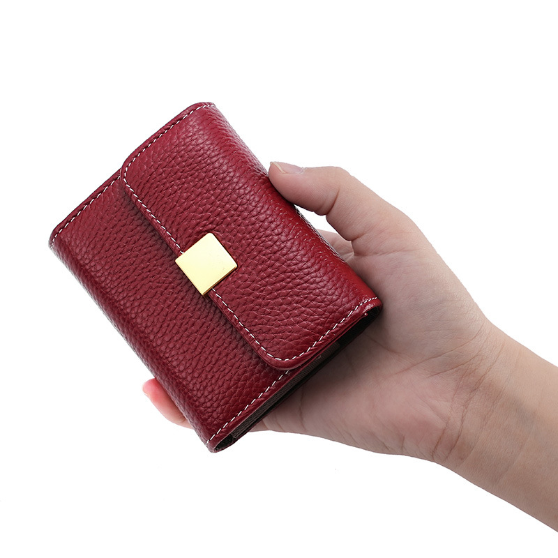 New Retro Oil Wax Leather Organ Card Bag Women's RFID Anti-degaussing Anti-theft Card Clip Leather Card Holder Wholesale