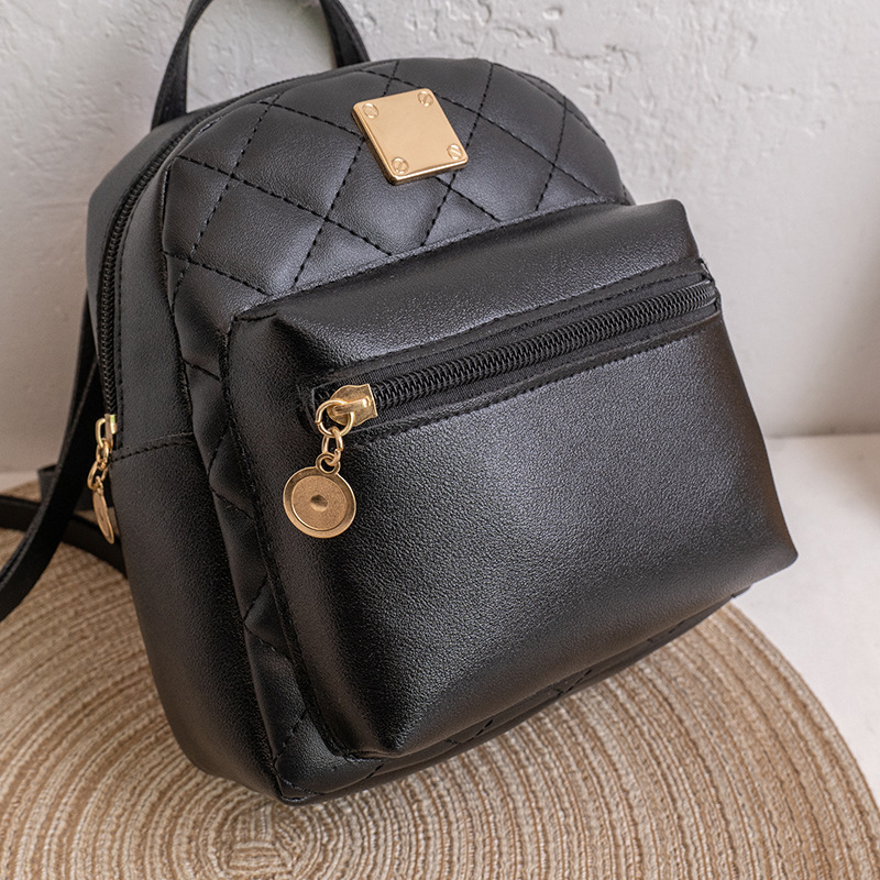 Picture of Fashion trend Joker rhombus backpack women's Leisure Travel small backpack foreign trade Women's bag wholesale a generation of hair