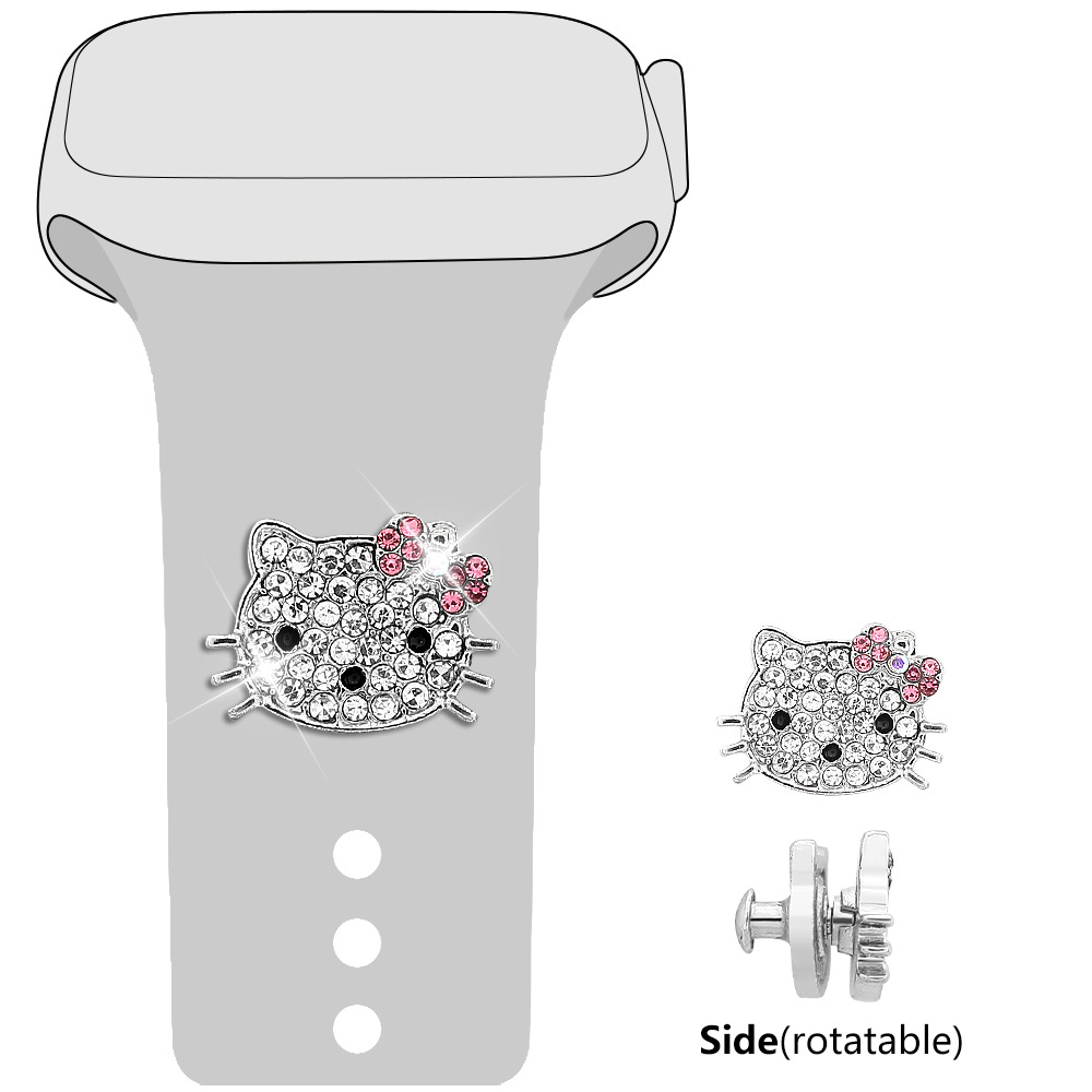 Picture of For Apple Watch Strap Decorative Nail Apple Watch Universal Silicone Strap Rotating Windmill Decoration