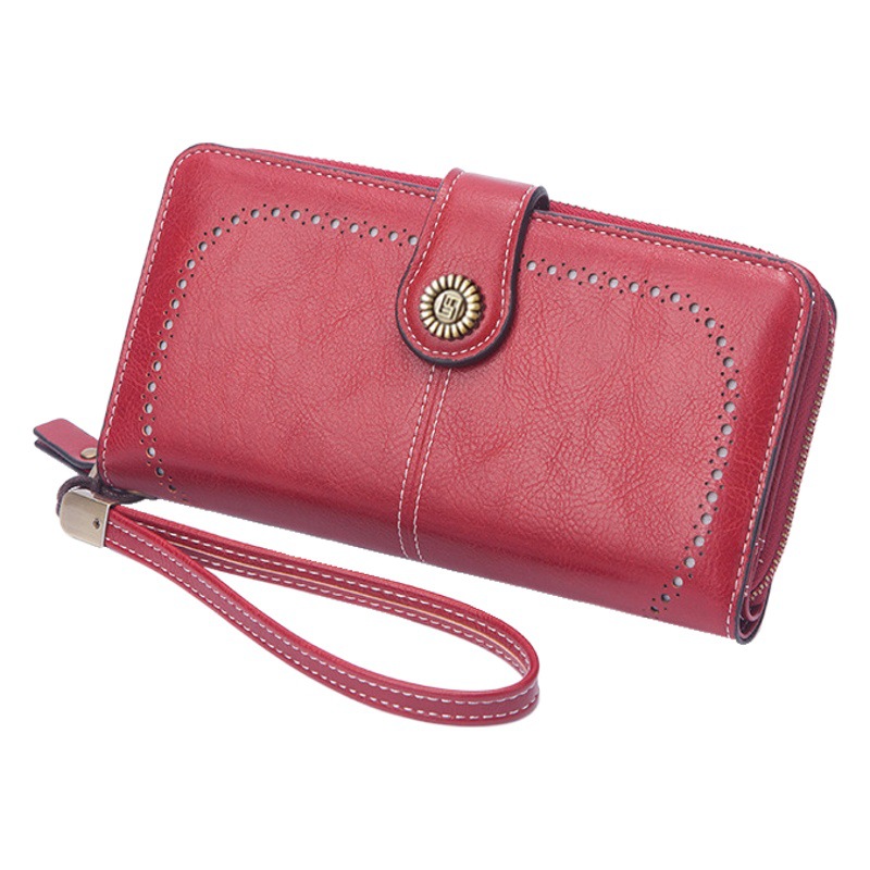 Taoyin Leather Goods 2024 New Fashion Retro Casual Long Wallet Women's Multifunctional Large Capacity Wallet Clutch
