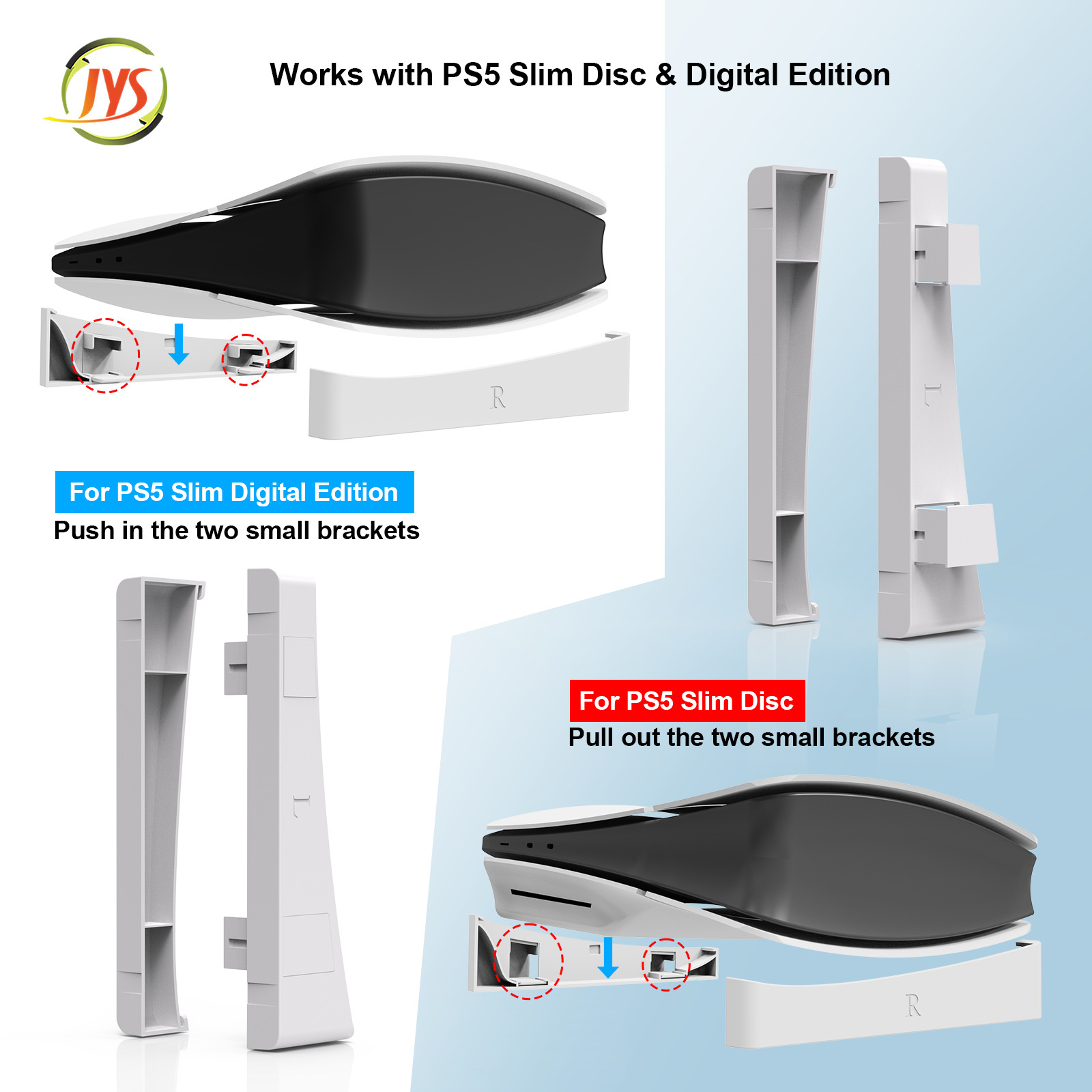 Picture of New Ps5 Slim Host Horizontal Bracket Digital/Optical Drive Version Ps5Pro Host Universal Storage Bracket