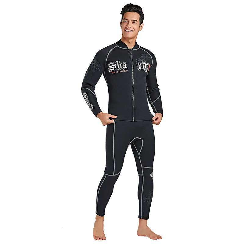 Picture of Men's Shabbat 3mm Diving Suit Men's Split Long Sleeve Snorkeling Cold-proof Comfortable Warm Winter Swimming Diving Suit
