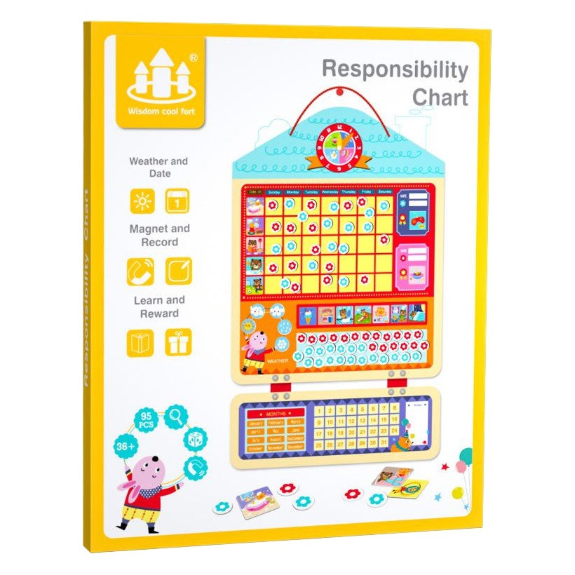 Children's Growth Self-discipline Table Baby Behavior Form Good Habits Plan Little Red Flower Award Sticker Wall Record Table