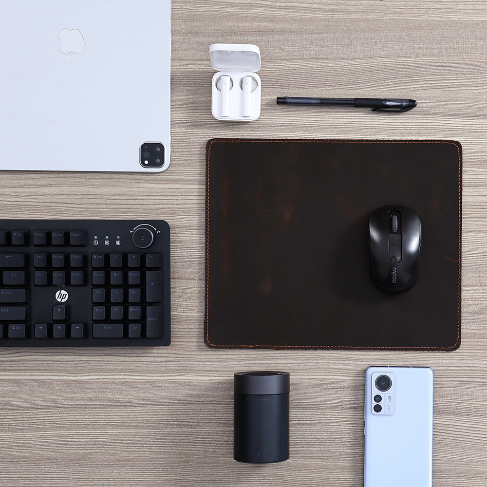 Picture of Factory direct leather business office mouse pad small size non-slip wear-resistant durable leather mouse pad