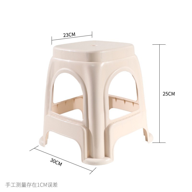 Picture of Thickened plastic stool household chair square stool plastic adult bench simple high stool stackable stool wholesale