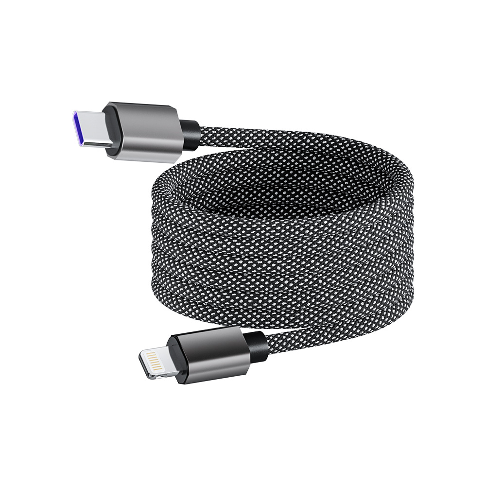 Picture of [Source Factory] Double Magic Magnetic Super Fast Charging Automatic Storage Data Cable Suitable for Apple Android Huawei