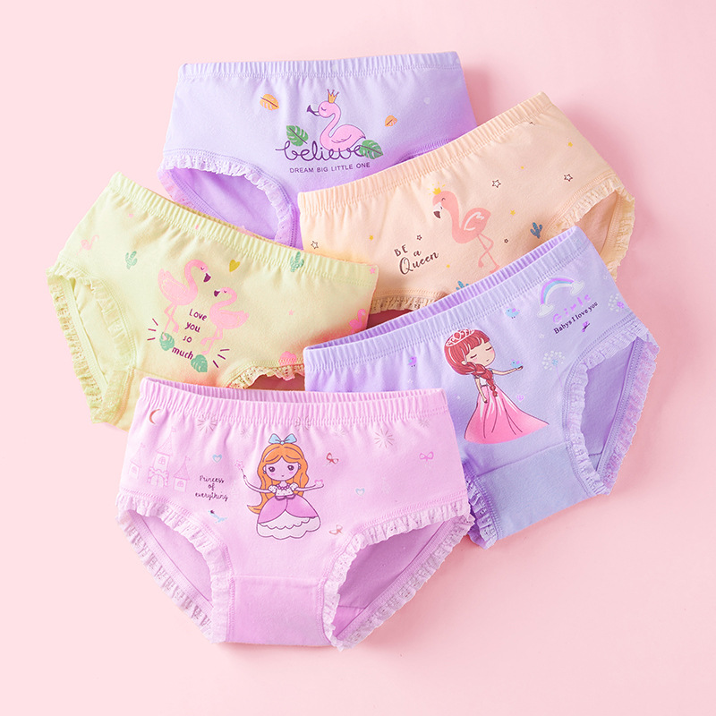 Picture of Children's underwear girls' fine shuttle cotton children's underwear boxers Primary School Baby children's underwear summer