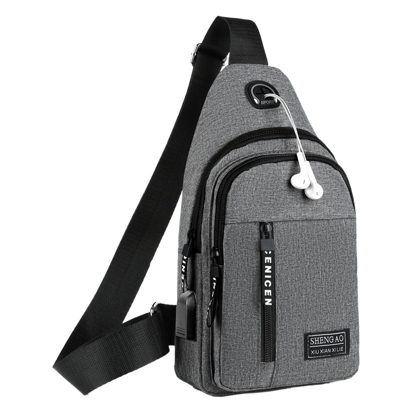 2023 New Arrival Men's Oxford Cloth Chest Bag Multifunctional Sports Outdoor Leisure Shoulder Bag Crossbody Bag