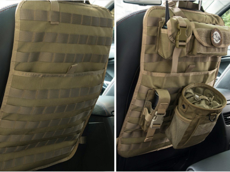 Picture of Multifunctional car seat cushion Molle storage bag rear seat back finishing hanger car storage bag