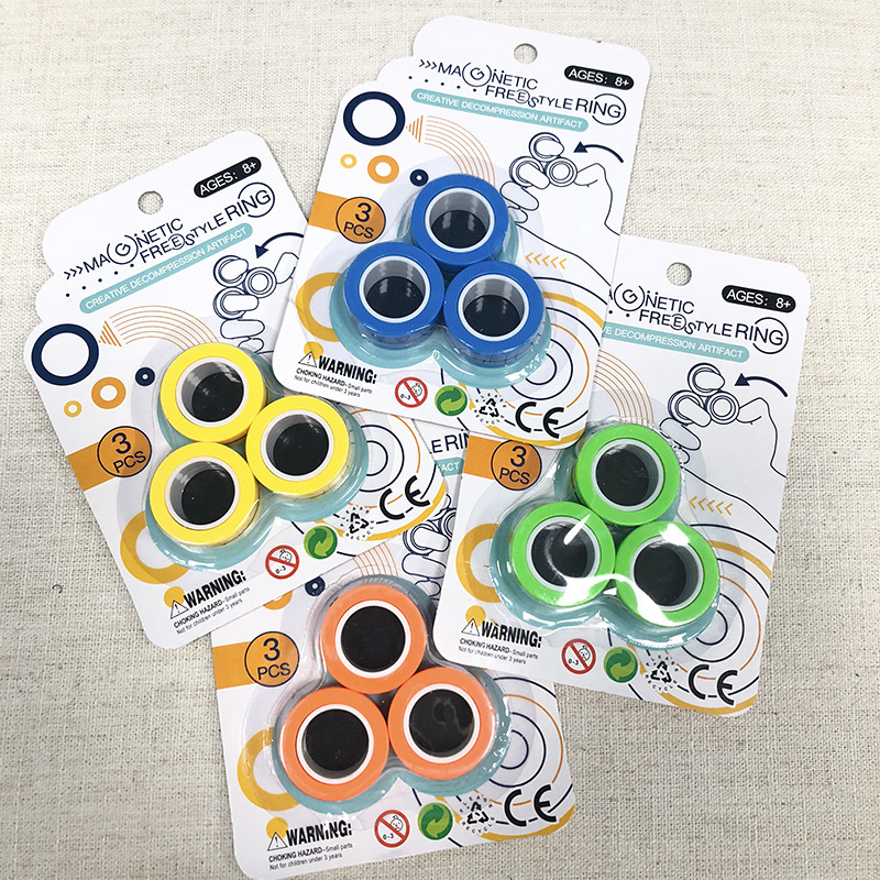 Picture of Decompression Toys New and Unique Cross-Border Amazon Magnetic Ring Ring Strong Magnetic Fingertip Spinner Toy Decompression