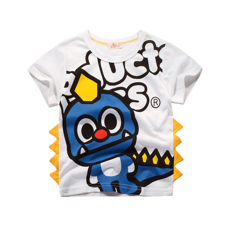 Picture of 2025 Children's Clothing Wholesale Korean Style Summer Boys Dinosaur Half Sleeve Children's Summer Clothes Short Sleeve T-Shirt Tops Undershirt Dropshipping