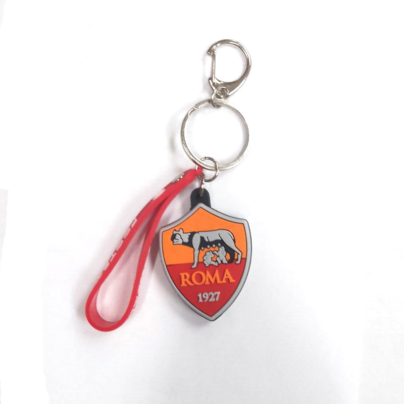 Picture of Real Madrid Atletico Paris Juventus AC inter Roman double-sided ball mark PVC Keychain D-shaped pendant fan gift supplies