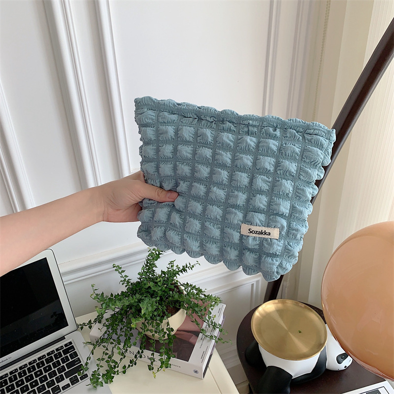 Picture of Cosmetic Bag high-looking bubble cloud large capacity cosmetic bag canvas cosmetic storage travel wash bag