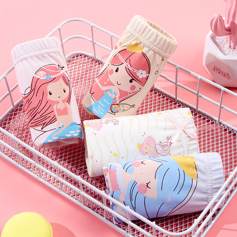 Picture of All cotton girls underwear children's underwear wholesale shaking sound boxer pants large children's underwear girl underwear baby cotton