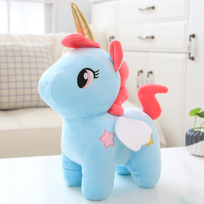 Picture of Angel Unicorn Doll Pony Plush Toy Girl's Heart Doll Lie-Lie Pillow ins Cyber Celebrity Doll