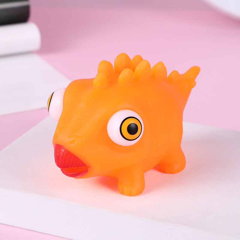 Picture of Cross-border cartoon factory direct decompression animal squeeze doll decompression pinch music stare eye vent toy