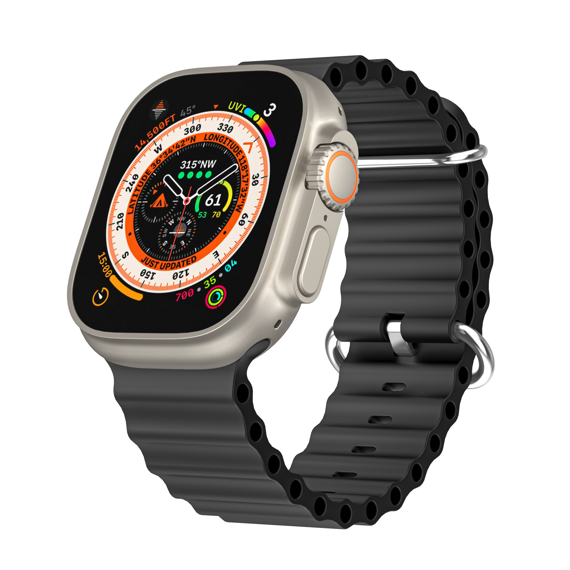 Picture of For Apple watchs10 Silicone Strap iwatch9Ultra Ocean Wave Silicone Strap