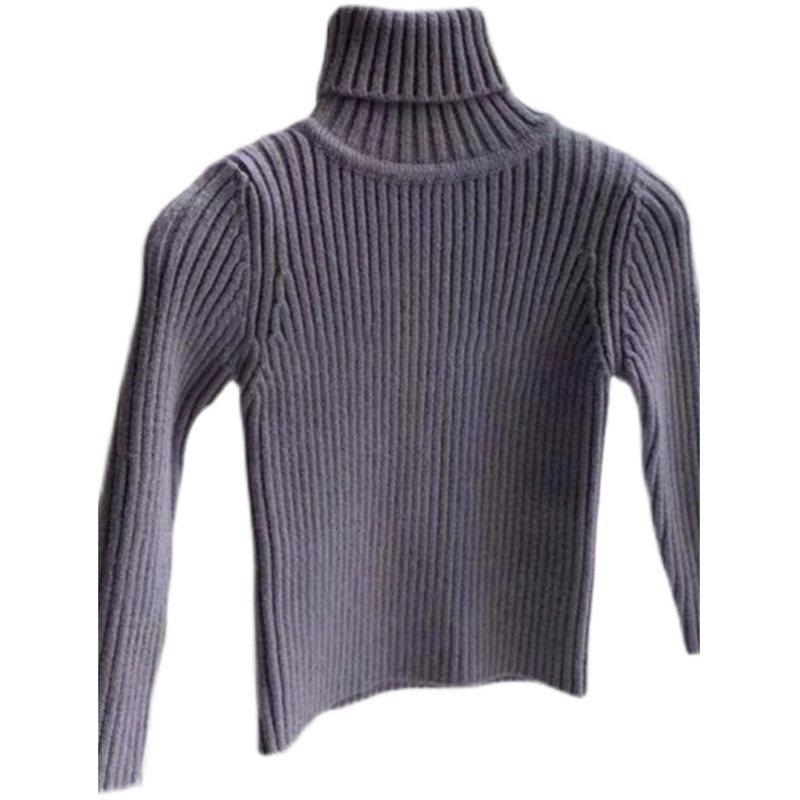 [in stock] autumn and winter children's high collar base sweater thick winter boys and girls sweater baby warm
