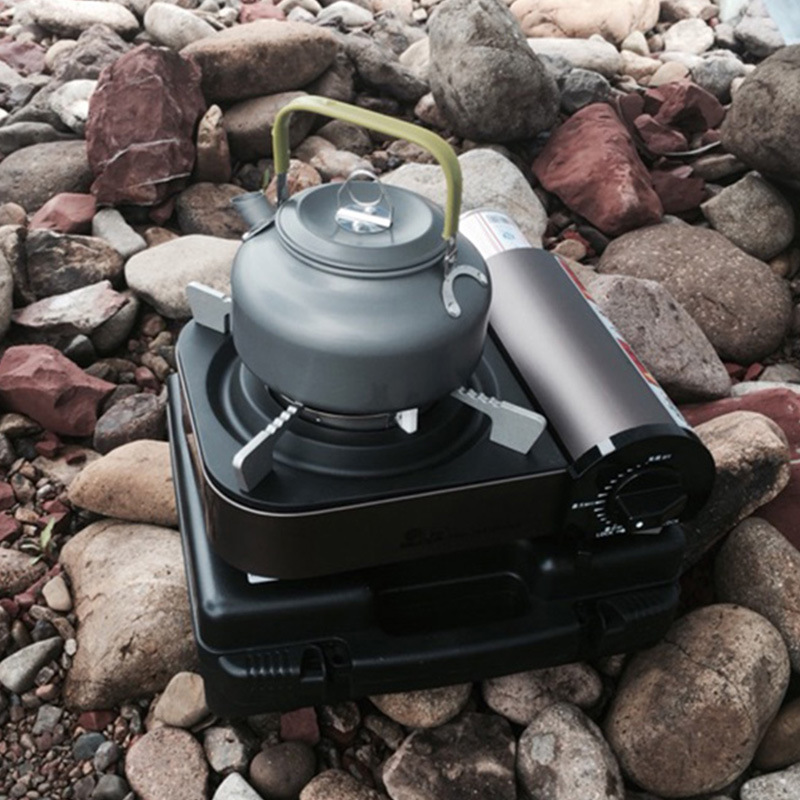 Picture of Outdoor Portable Aluminum Alloy Coffee Pot Teapot Water Kettle Camping Picnic Fishing Water Kettle 0.8L