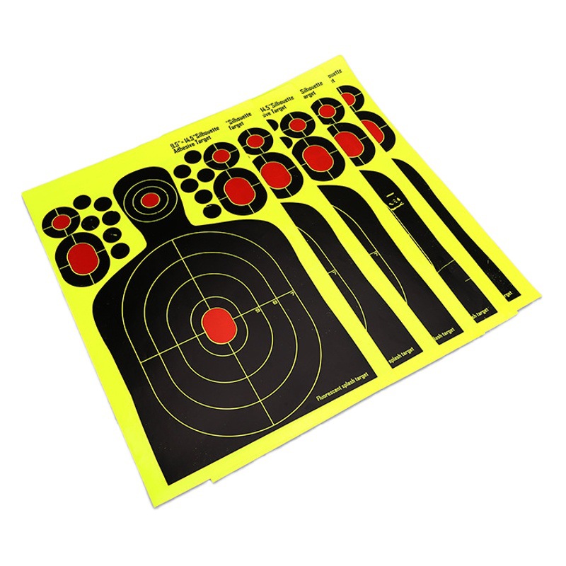 [9.5*14.5 inch 25 * 37cm] humanoid shooting target paper fluorescent adhesive hunting training splash effect