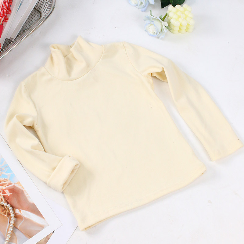 Picture of Autumn and Winter New Style German Velvet Kidsren's Half Turtleneck Bottoming Shirt Pure Color Boys and Girls Baby Thermal Intimates Dropshipping