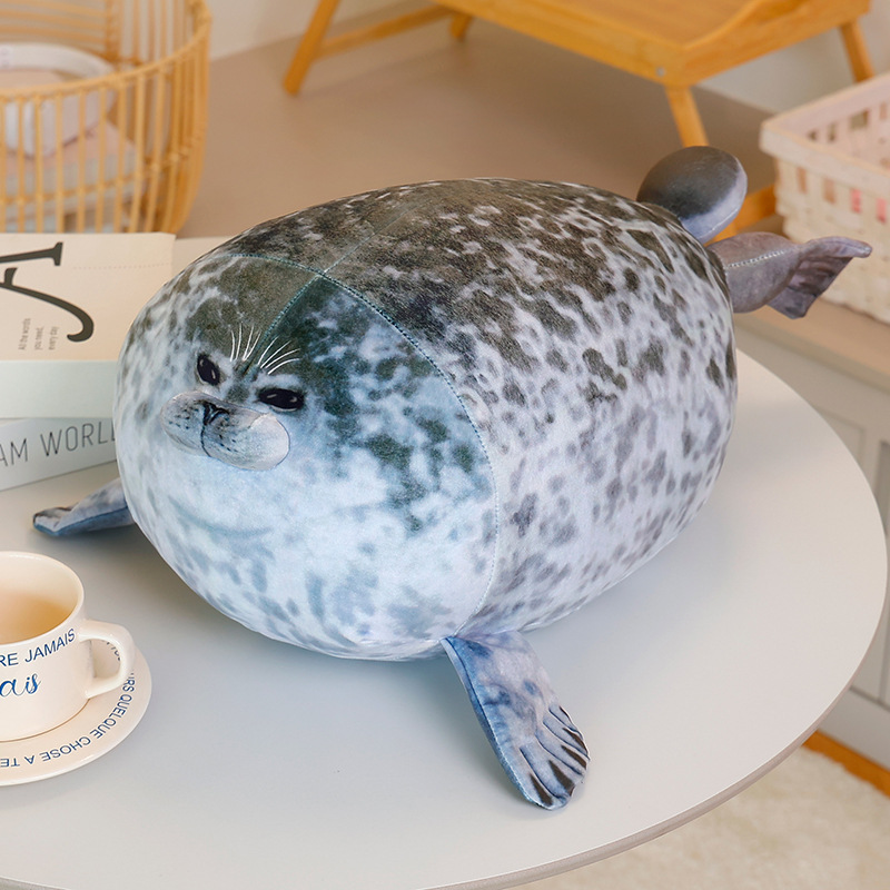 Picture of Cross-border Hot Selling Japan Osaka Seal Pillow Spotted Seal Doll Seal Plush Toy Soft Seal Doll